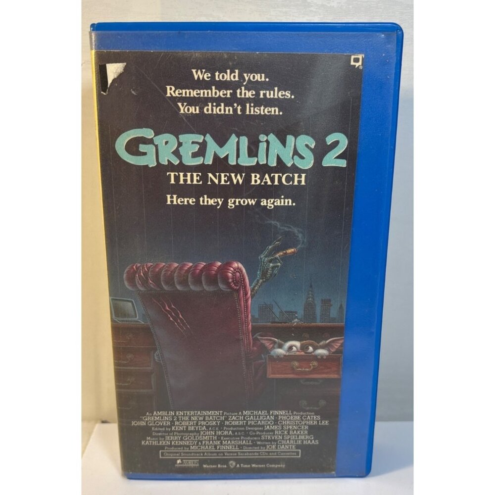 Gremlins 2 The New Batch VHS Warner Home Video Comedy 1990 Rental
